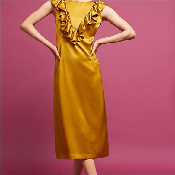 Out of stock Anthropologie raffled satin dress - Picture 3 of 8